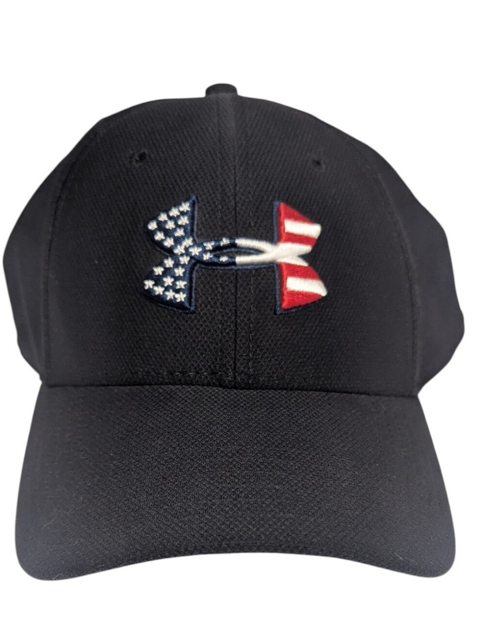 Under Armour Black Men’s Cap with American Flag Logo